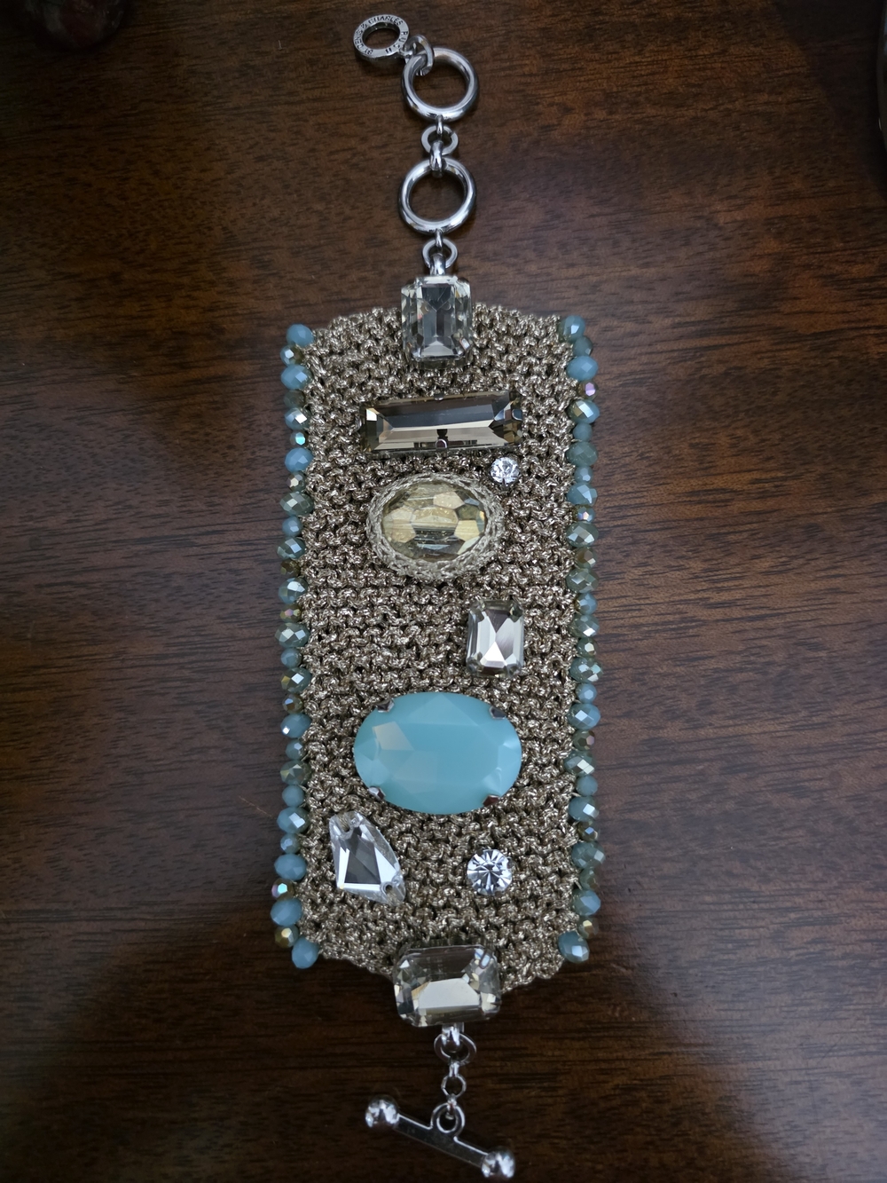 Chan Luu Embellished Blue & Gold Bracelet